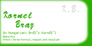 kornel braz business card